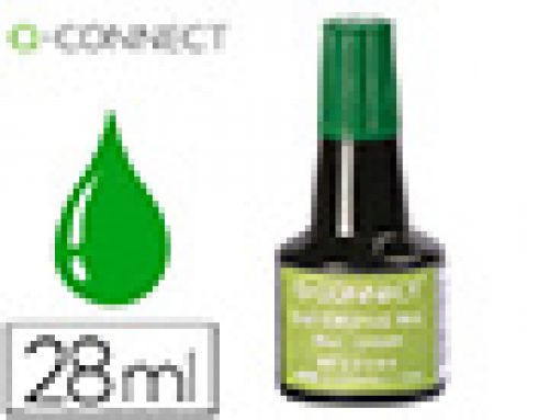 Tinta para almofada q-connect verde frasco 28 ml , Q-connect , 150754 , 5705831251045